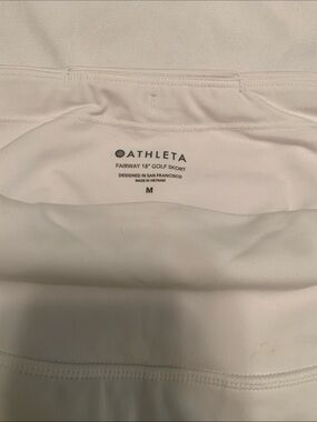 Athleta 18” White Fairway Golf Skort - Women's